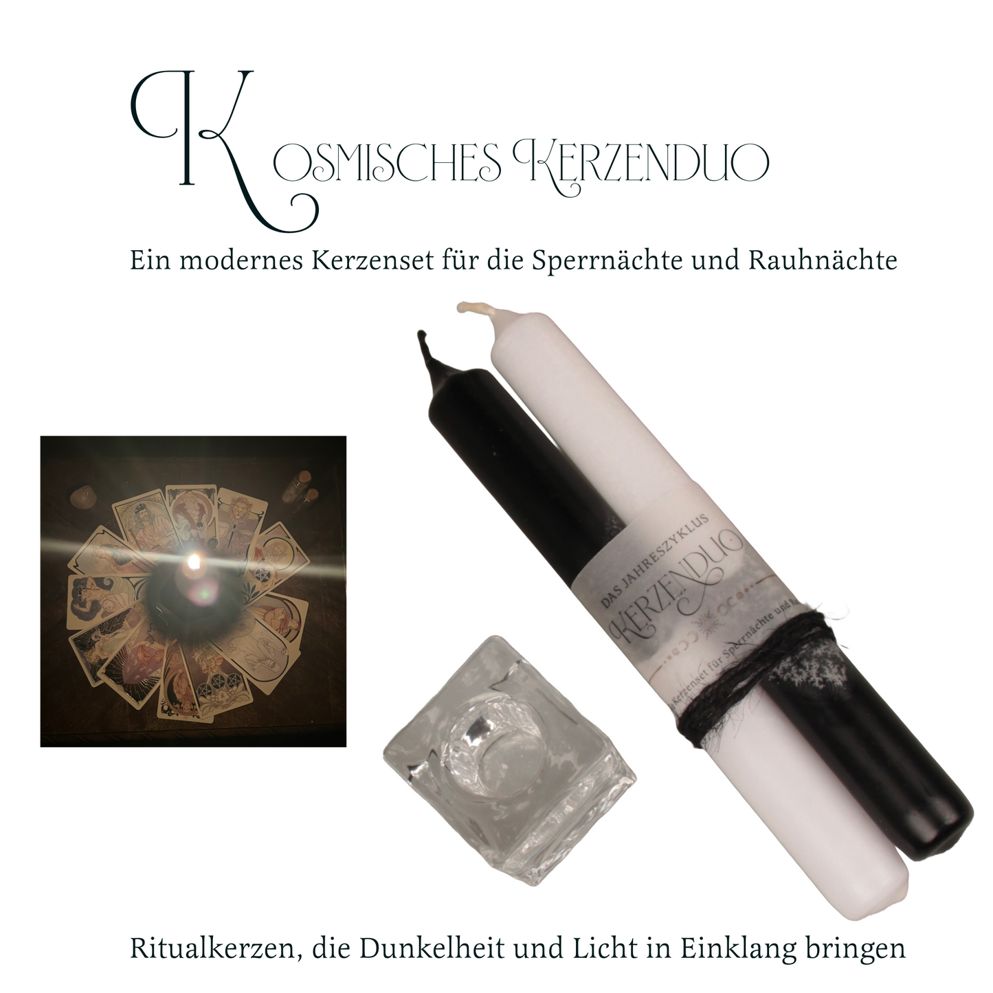 Kosmische Ritualkerzen – Licht & Schatten für Transformation