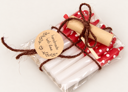Mini-Fliegenpilzkerzen zum Geburtstag – 7er-Set