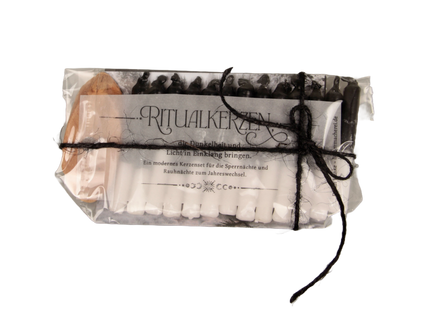 Rituelles Kerzenset um Licht und Dunkelheit als Dualität im Leben zu integrieren. Ritualset zu den Rauhnächten