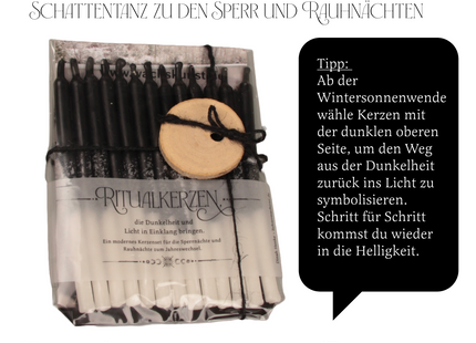 Rauhnachts-Premiumset – 13 Wünsche Ritualkerzen- Meditationskerzen zu den 12 Rahnächten Handarbeit