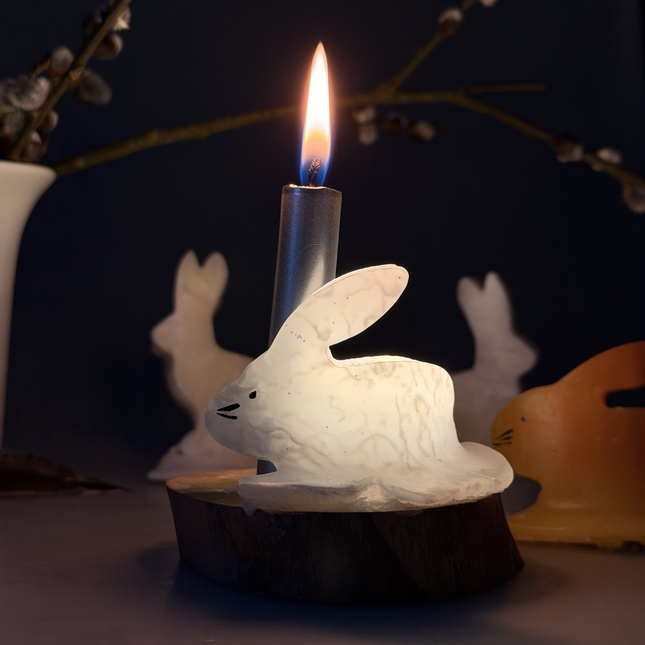 Lichtbild Hase – Kerzenlicht für Kaninchenseelen | Set mit 4 Kerzen