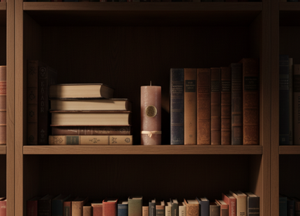 Rauhnachtkerze mit Blume des Lebens in Gold - Rustika Edition