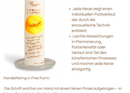 Trauerkerze mit Sonne – Ein Licht, das Hoffnung schenkt