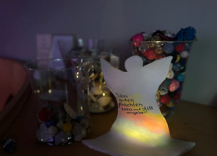 Engels-Wachsbild „Aurora Borealis“ mit LED