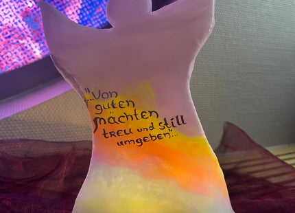 Engels-Wachsbild „Aurora Borealis“ mit LED