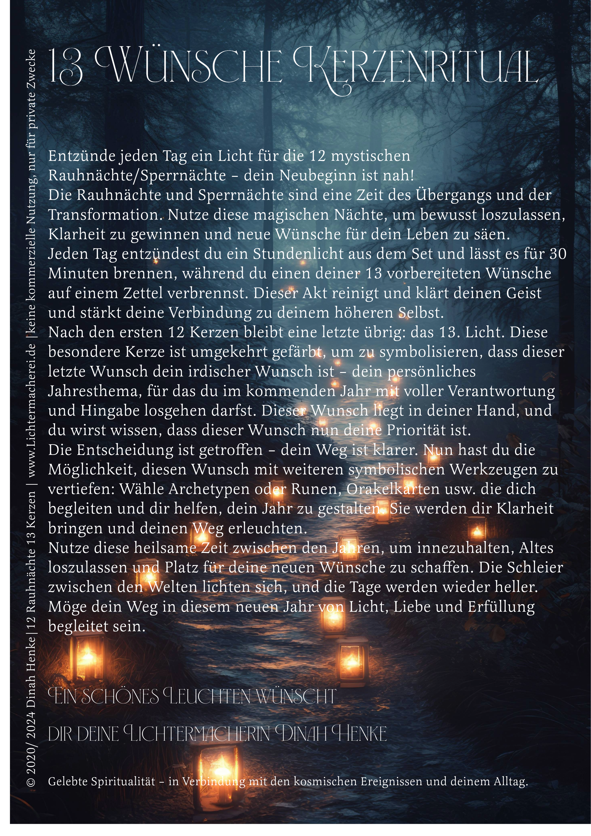 Rauhnachts-Premiumset XL – Kreativ-Kerze, Dip DIY Farben & 13 Wünsche Ritual
