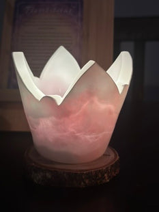 Kleines Schutz- Engelslicht in "Rosenquarz"