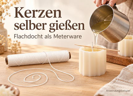 Flachdocht aus Baumwolle – ungewachster Kerzendocht als Meterware