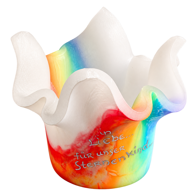 Lichtfang® Tulpe – Regenbogen-Wachskelch & Sternenkind-Erinnerungslicht
