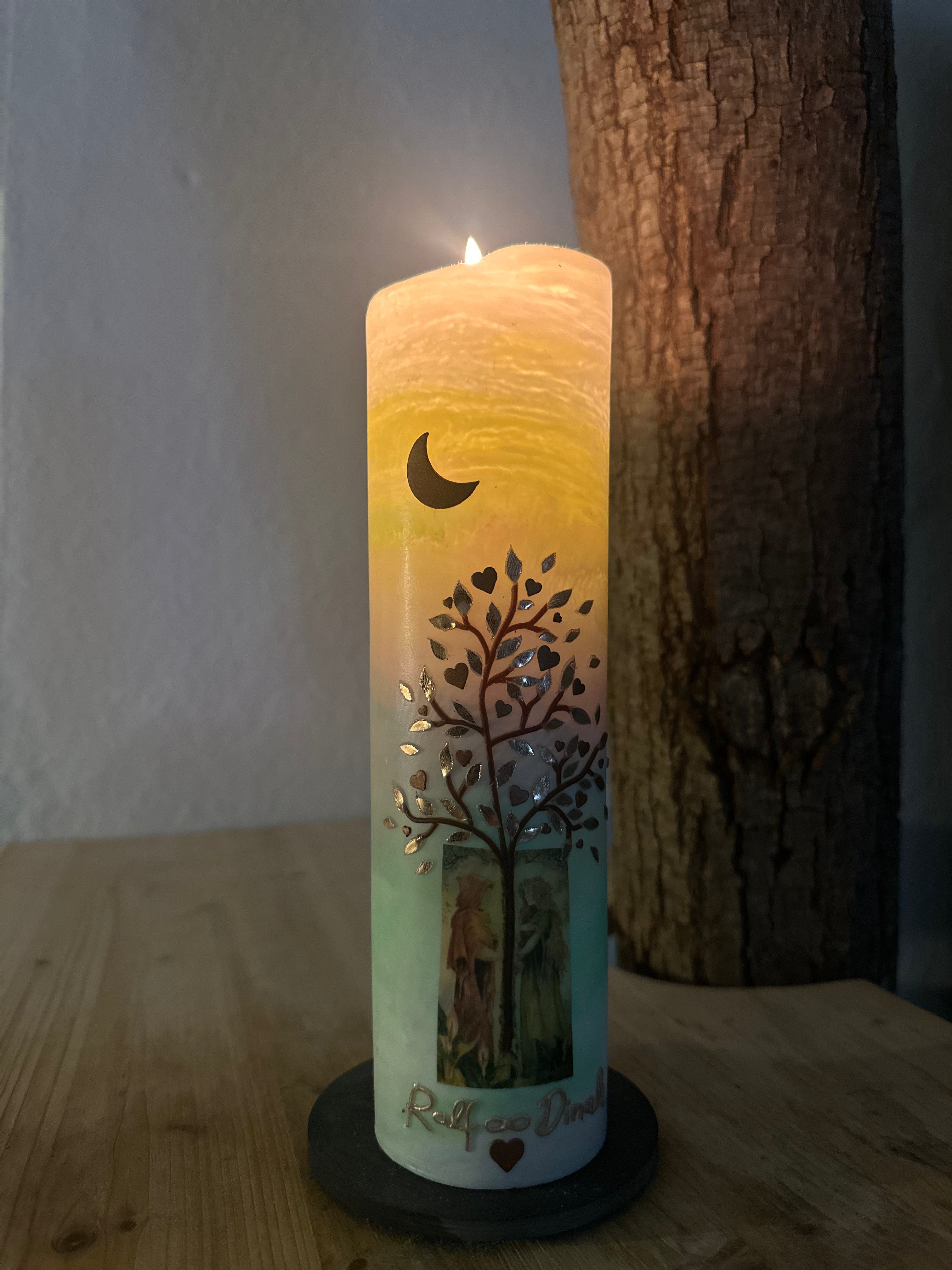 Hochzeitskerze „Die Liebenden“ – Ein Symbol für eure ewige Verbundenheit ✨💛