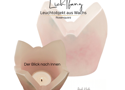 Kleines Schutz- Engelslicht in "Rosenquarz"