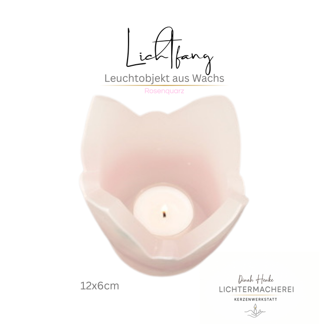 Kleiner Engels-Lichtfang aus Wachs – Rosenquarzfarben