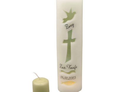 Leuchtkerze zur Taufe
