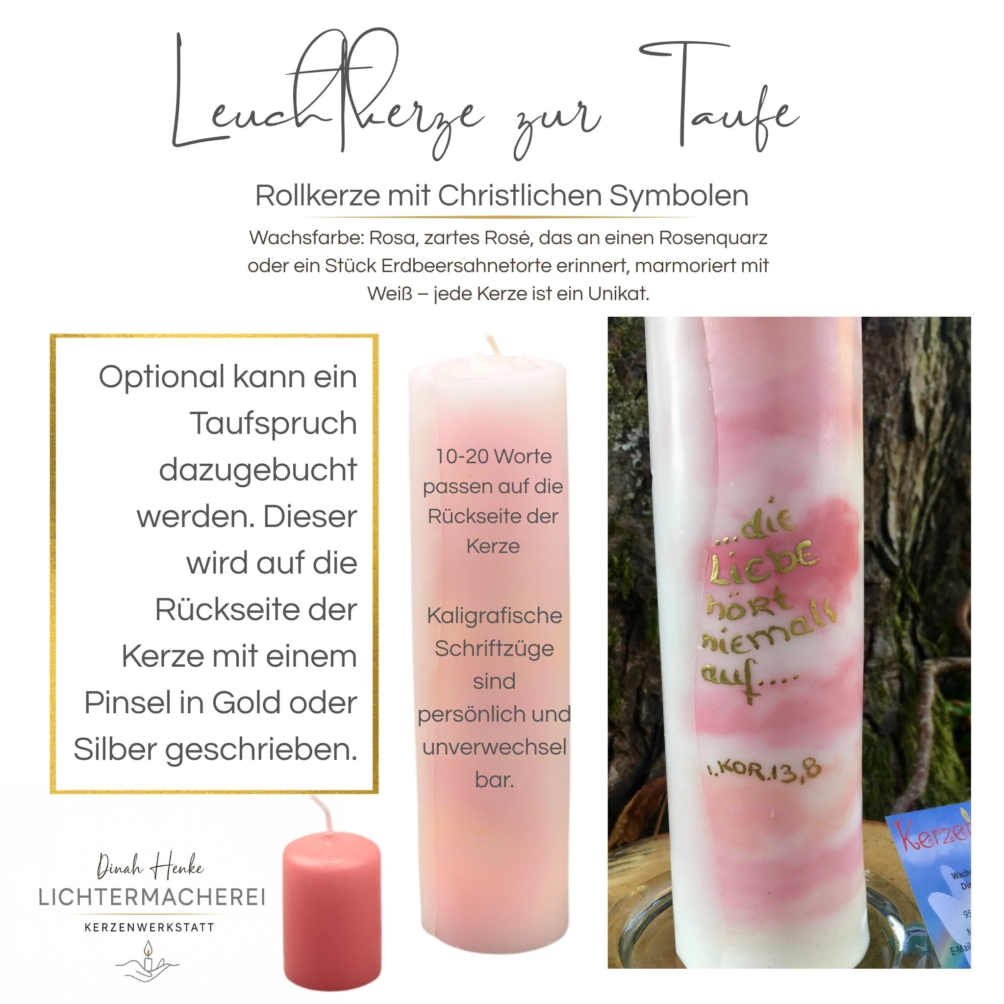 Leuchtkerze zur Taufe