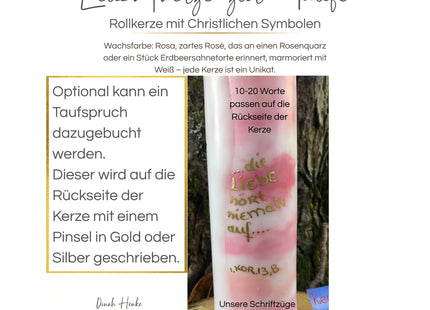 Leuchtkerze zur Taufe