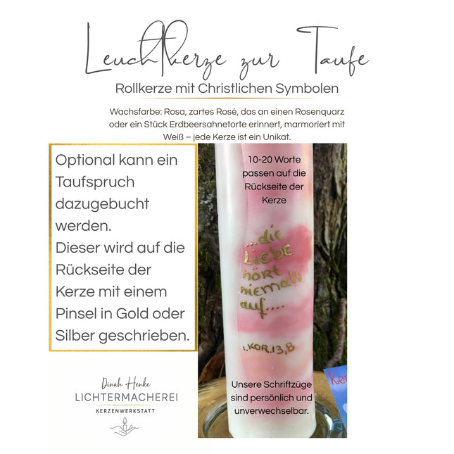 Leuchtkerze zur Taufe