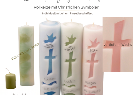 Leuchtkerze zur Taufe