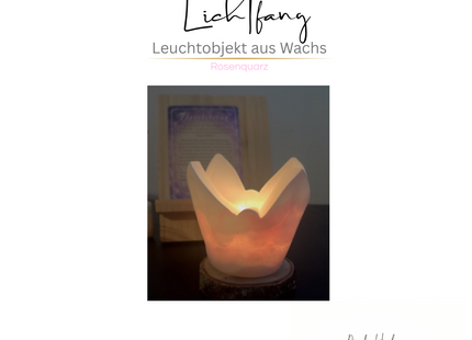 Kleines Schutz- Engelslicht in "Rosenquarz"