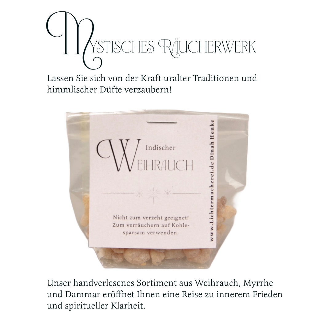 Räucherwerk für die Rauhnächte: Weihrauch, Myrrhe, Dammar je 20 gr.