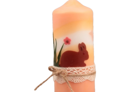 Kleine Handgemachte Osterhasenkerze