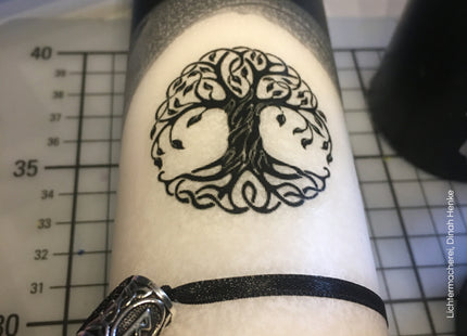 DIY Rauhnachtskerze mit Baum und Runeperle HANDMADE