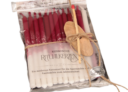 Rauhnachts-Premiumset – 13 Wünsche Ritualkerzen- Meditationskerzen zu den 12 Rahnächten Handarbeit