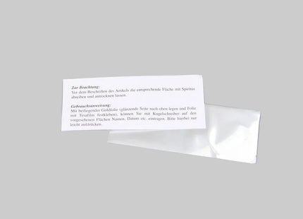 druckfolie silber diy kerze schrift 