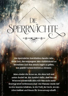 das alte Jahr abschließen zu den Sperrnächten die vor den Rauhnächten sind