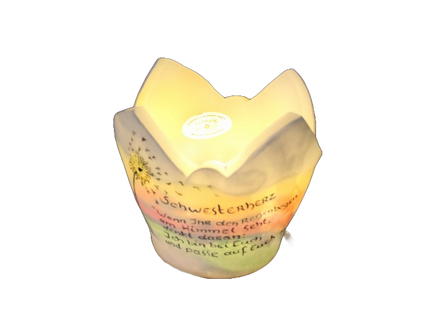 Lichtfang mit Pusteblume – Ein Licht der Erinnerung in zarten Pastellfarben