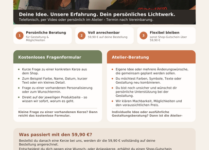Atelier-Beratung für deine persönliche Wunschkerze