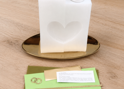 DIY Doppelherz Hochzeitskerze Set