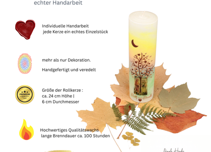 Personalisierte Kerze als besonderes Hochzeitsgeschenk für das Brautpaar
