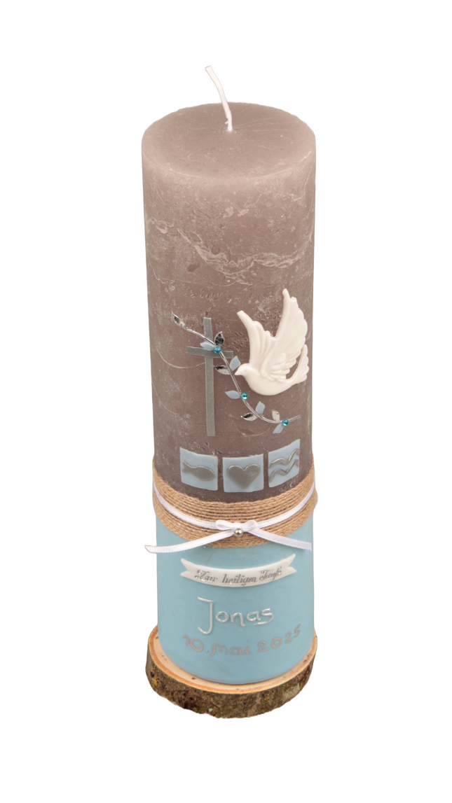 Taufkerze „Jonas“ – Einzigartig. Handgemacht. Unvergesslich.