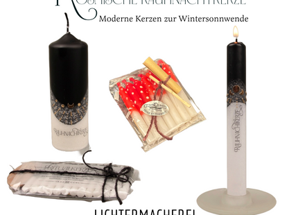 Kosmische Tafelkerze für die Rauhnächte