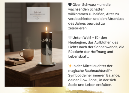 Symbolische Szene: Licht fällt in die Dunkelheit – Metapher für den Moment, in dem Bewusstsein und Schatten sich begegnen. Einstieg in die Rauhnachtsreise.