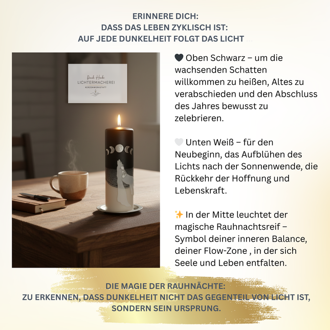 Symbolische Szene: Licht fällt in die Dunkelheit – Metapher für den Moment, in dem Bewusstsein und Schatten sich begegnen. Einstieg in die Rauhnachtsreise.