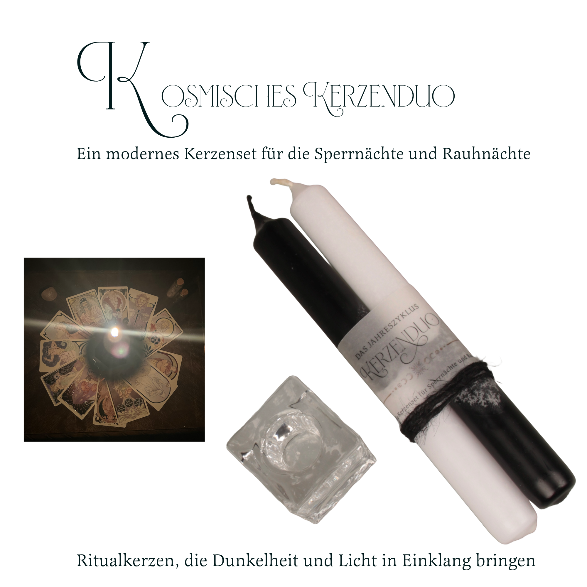 Kosmische Ritualkerzen – Licht & Schatten für Transformation