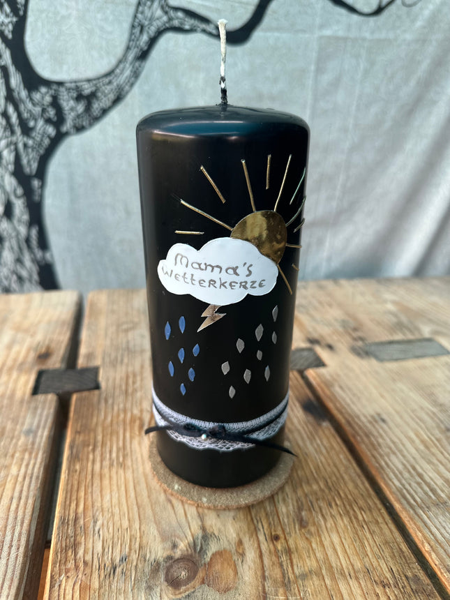 Wetterkerze personalisieren 