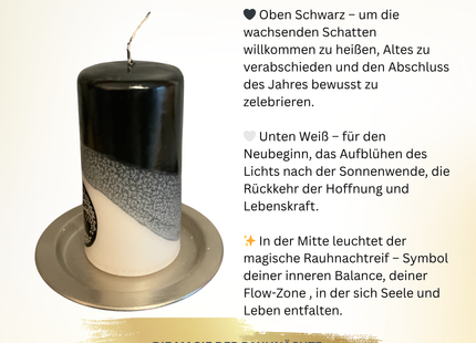 Spirituelle Kerze Weltenbaum – Licht für Erdung, Achtsamkeit und innere Ruhe während der Rauhnächte.