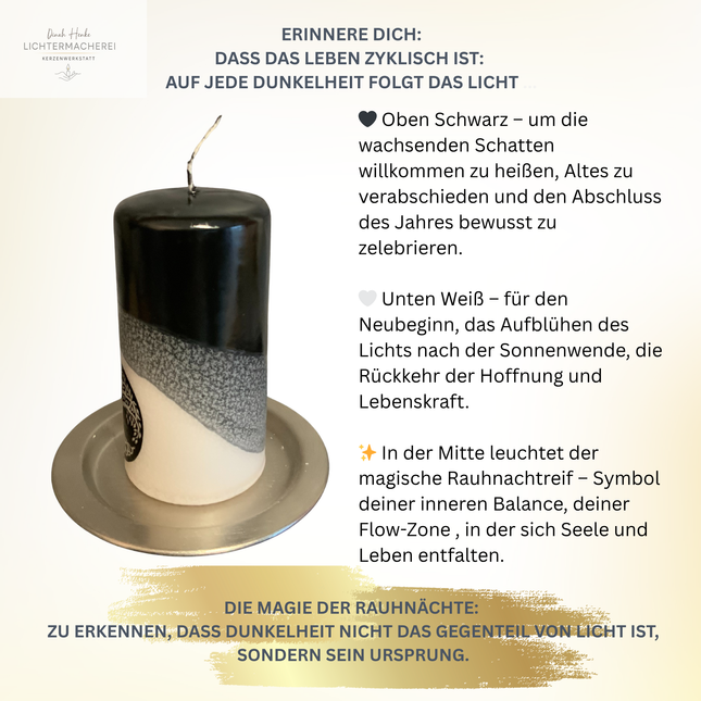 Spirituelle Kerze Weltenbaum – Licht für Erdung, Achtsamkeit und innere Ruhe während der Rauhnächte.