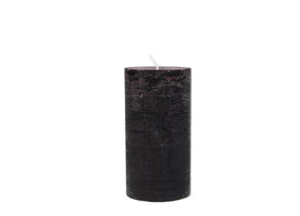 Rustikale schwarze Wetterkerze mit RAL Gütesiegel, ASF Abbrandschutz und Greencandle-Zertifikat